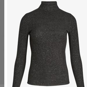 Mock neck long sleeve tee - Charcoal